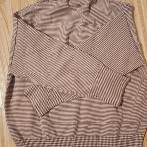 OAK + FORT Striped Brown Short Sleeve Top